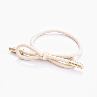 How to get the look - Hair Tie Bow Metal Plain - Cream