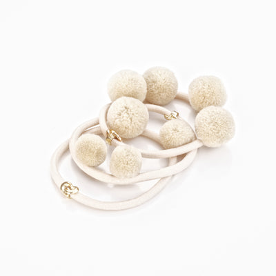 How to get the look - Hair Tie PomPom Ibiza - Cream - 3-Pack