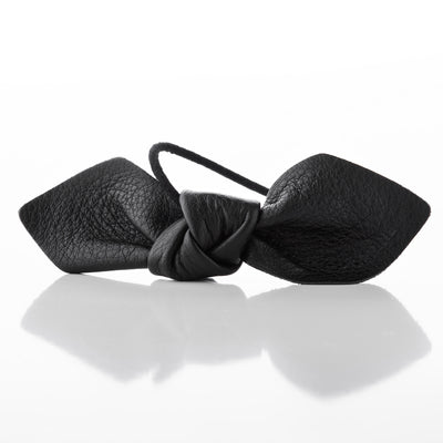 How to get the look - Leather Bow Big Hair Tie - Black